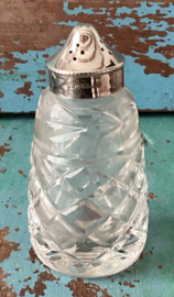 Bewerkt glas verzilverd dopje