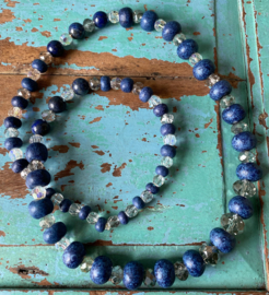 Lapis Lazuli met glas kralen