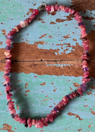 Roze Toermalijn ketting