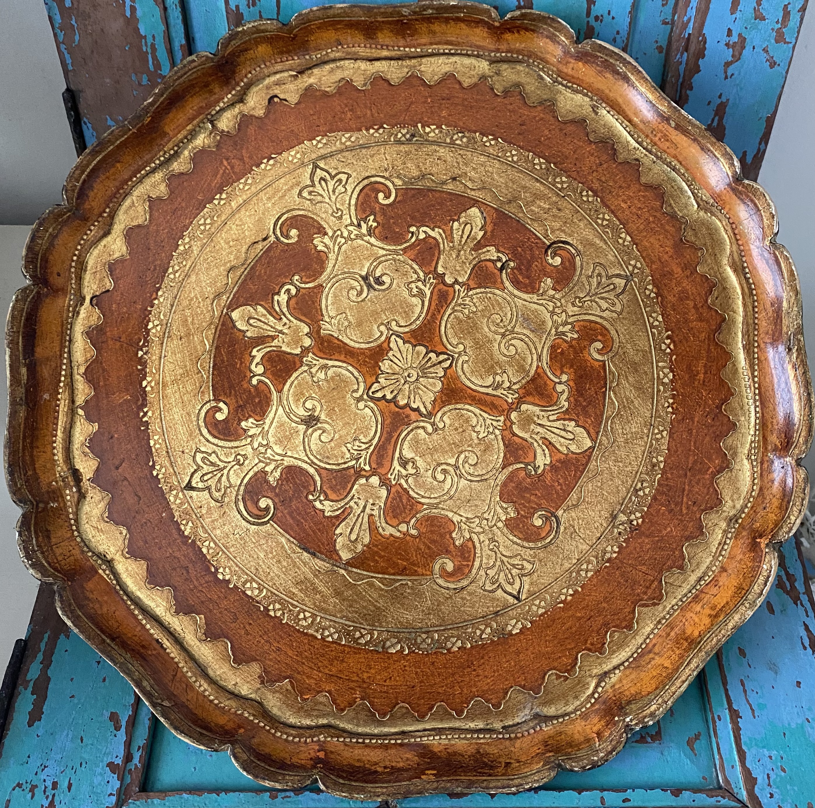 Rond Italiaans dienblad