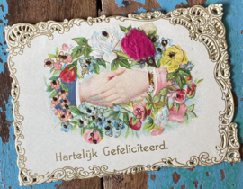 Antiek felicitatiekaartje