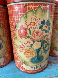 Oud voorraadblikken set