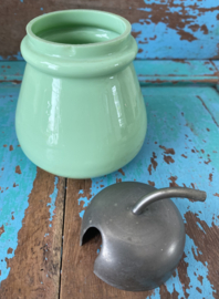 Mintgroene jampot van persglas