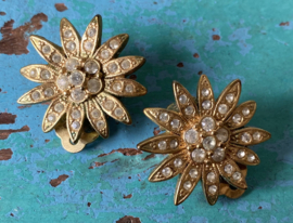 Vintage strass oorbellen