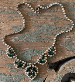 Vintage strass ketting