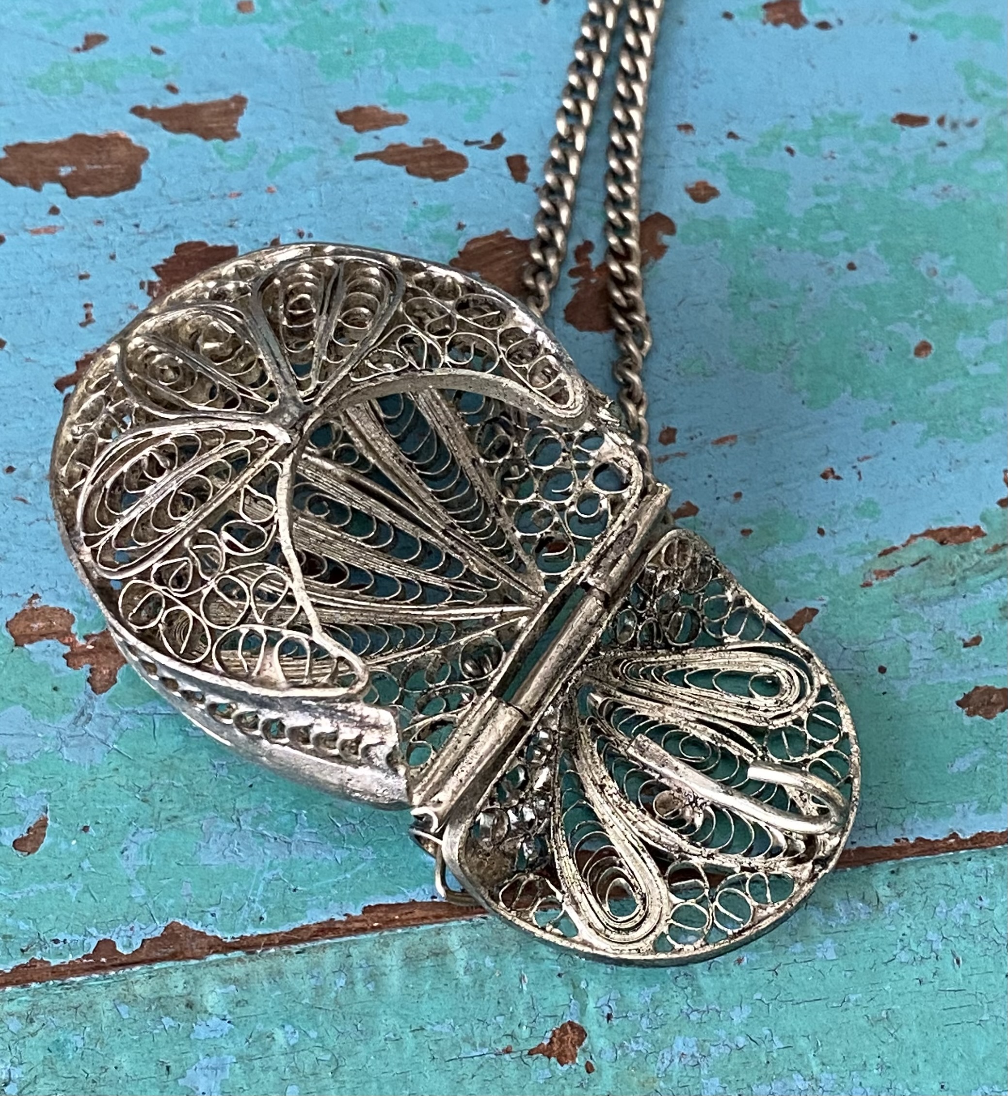 Lange ketting met tasje