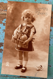 Antieke Franse paaskaart