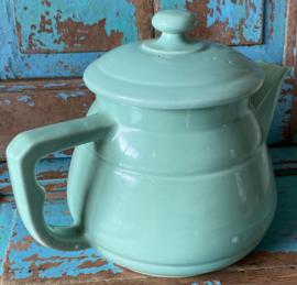 Gezellige groene theepot