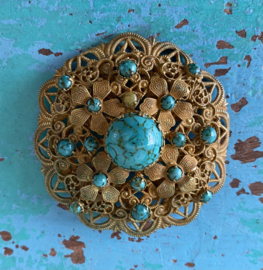 Grote antieke broche