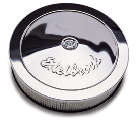 Luchtfilter chroom 14 inch diameter 3 inch hoog