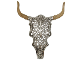 Mars & More | Schedel Stier aluminium/hout hangend model – 54 cm