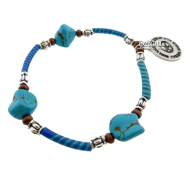 Flip Flop Bracelet Turquoise Beads