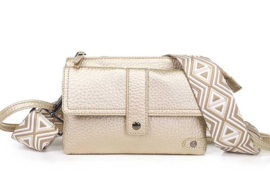 Champagne crossbody en schoudertasje Naarden