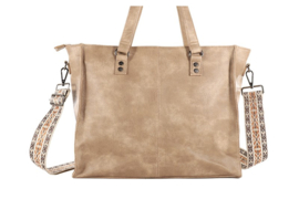 Taupe shopper/schooltas Veghel