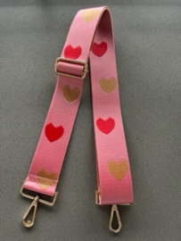 Schouderband roze hart