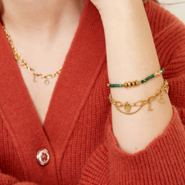 Armband chunky LOVE - goud