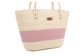 Classic pink strandtas beachshopper Ameland