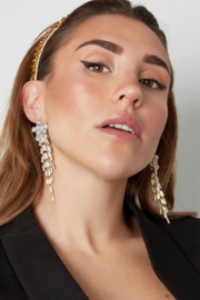 Oorbellen sparkly star zilver
