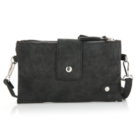 Tasje Zoe met snake patroon Black