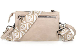 Naturel crossbody en schoudertasje Naarden