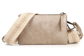 Champagne Castel schoudertasje / crossbody