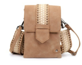 Camel crossbody telefoontasje Nancy