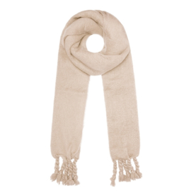 Winter scarf color off-white