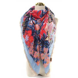 Classic blauwe sjaal Latina