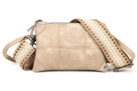 Taupe schoudertasje/clutch Alkmaar