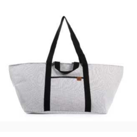 Zwarte beach shopper/weekendtas Mari