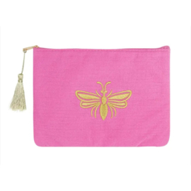 Make-up tas  golden bee fuchsia