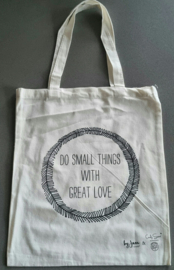 Tote bag wit met tekst