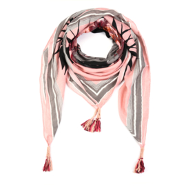 Vierkante sjaal pink