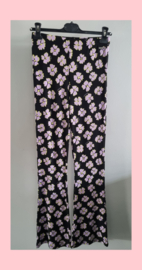 Lila bloemenprint flair broek