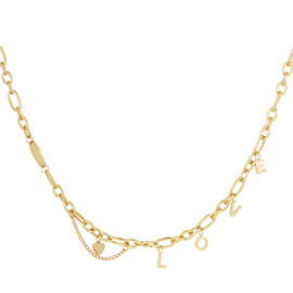 Ketting chunky LOVE - goud