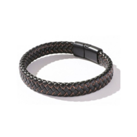 Armband heren gevlochten bruin