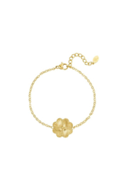 Armband bloem goud