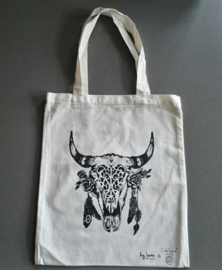 Tote bag wit met print