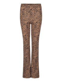 Beige/bruin leopard flair broek