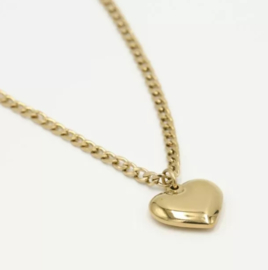 Ketting hartje gold