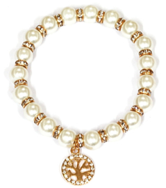 Pearl Armband Kristallen Wit