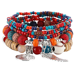 Armband Portinatx Rood