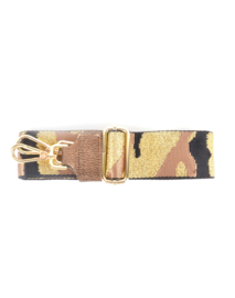 Schouderband Zwart/Bruin/Goud Camouflage