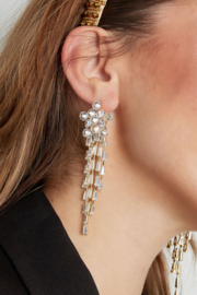 Oorbellen sparkly star zilver