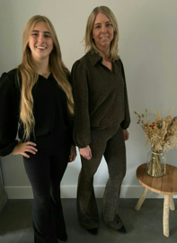 Flair lurex bruin