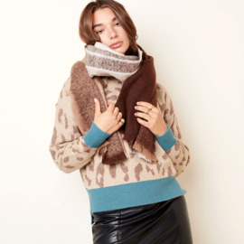 Wintersjaal bruin/beige