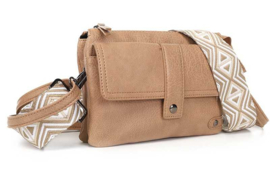 Camel crossbody en schoudertasje Naarden