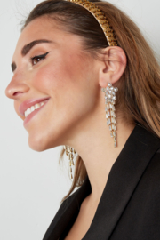 Oorbellen sparkly star zilver