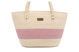 Classic pink strandtas beachshopper Ameland