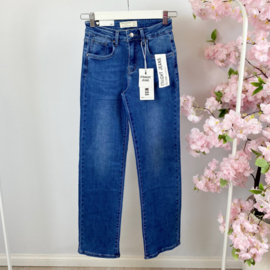 Broek Hello Miss rechte pijp blauw